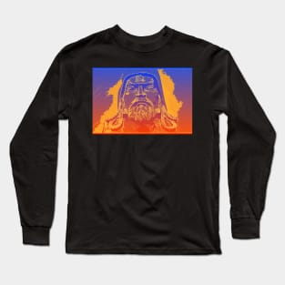 Vaporwave Genghis Khan 4221 Ulaanbaatar Long Sleeve T-Shirt